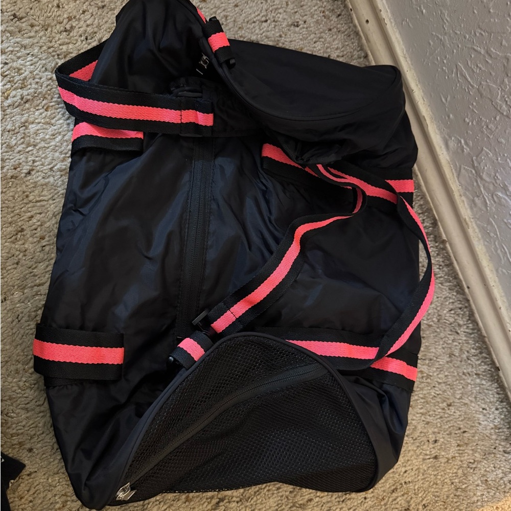 Black and Pink Duffel Bag